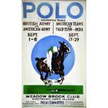 Polo Long Island Meadow Brook Club Westbury Long Island New York vers 1920 Edgar C. Ruwe CO. New