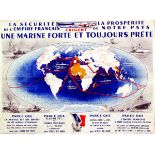 Une Marine Forte et Toujours Prete vers 1930 SEBILLE ALBERT Chassagny & Cie Paris 1 Affiche Non-