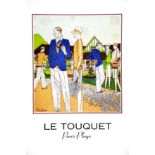 Le Touquet Paris - Plage vers 1990 HEMJIE Actigraphe Saint Omer 1 Affiche Non-Entoilée / Vintage