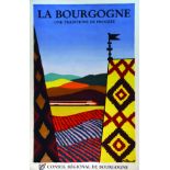 La Bourgogne - Une Traditions de Progrés 1981 VILLEMOT IPA Champigny Affiche entoilée/ Vintage