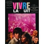 Vivre la Nuit Serge Gainsbourg 1967 Affiches Gailllard Paris 1 Affiche Non-Entoilée / Vintage Poster