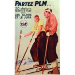 Alpes et Jura -120 Stations Sports D'hiver les Alpes et le Jura vers GREIF Fortin Paris Affiche