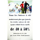 Tous les Suisses à ski 1948 THÖNI HANS Thöni Hans 1 Affiche Non-Entoilée / Vintage Poster on Paper