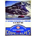 Coupe des Alpes 1965 Imprimerie des Dernières Nouvelles de Strasbourg Strasbourg Affiche entoilée/