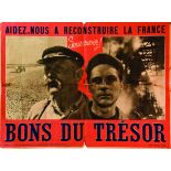 Bons du Trésor vers 1940 Henon Paris 1 Affiche Non-Entoilée / Vintage Poster not lined B.E. B -