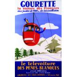 Gourette Station Des Pyrénées - Télévoiture Des Penes- Blanques 1954 DELIGNE J. Aussel Paris 1