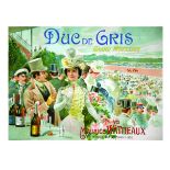 Duc de Gris Grand Mousseux Maurice Wattieaux vers 1900 J.E. Goossens Lille - Paris Affiche entoilée/