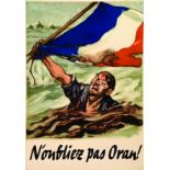 N'oubliez Pas Oran! vers 1941 1 Affiche Non-Entoilée / Vintage Poster not lined T.B.E. A - plis &