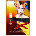 Champagne de Castellane vers 1980 Epernay (Marne) RAZZIA 1 Affiche Non-Entoilée / Vintage Poster