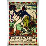 Gala de la Marine le 14 Février 1935 1935 ARNOUX GUY Publicité Novia Paris 1 Affiche Non-