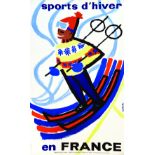 Sports d'Hiver en France 1959 CONSTANTIN S.A. Courbet Paris 1 Affiche Non-Entoilée / Vintage