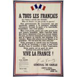 A tous les Français (Appel du 18 Juin) - 2 ème édition avec les fautes - Très rare 1940 Le