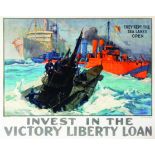 Keep The Sea Lanes Open , Invest In The Victory Liberty Loan. 1918 SHAFER L.A. W. F. Powers Co Litho