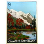 Chamonix - Mont - Blanc 1921 DORIVAL GEO Cornille & Serre Paris Affiche entoilée/ Vintage Poster