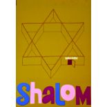 Shalom Welcome vers 1970 FEINGERSH Shohar 1 Affiche Non-Entoilée / Vintage Poster not lined T.B.E. A