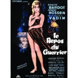 Le Repos du Guerrier Brigitte Bardot vers 1950 ALLARD G. Lalande Gentilly Aff. Entoilée. / Vintage
