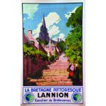 Lannion - Escalier de Bréleves Britagne Pittoresque vers 1930 TOUSSAINT MAURICE M. Dechaux Paris 1