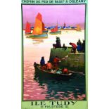 Ile Tudy 1929 ALO Lucien Serre & Cie Paris Affiche entoilée/ Vintage Poster on Linnen B.E. B +