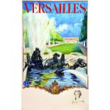 Versailles Le Château avec un portrait en remarque 1936 MILLIERE MAURICE J.E. Goossens Lille - Paris