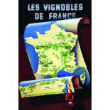 Vignobles de France vers 1950 SOLON Les Créations Graphiques Paris 1 Affiche Non-Entoilée /