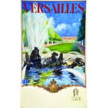 Versailles Le Château avec un portrait de en remarque 1936 MILLIERE MAURICE J.E. Goossens Lille -