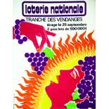 Tranche des Vendanges - Loterie Nationale vers 1960 Lalande - Courbet Wissous 1 Affiche Non-Entoilée