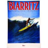 Biarritz Paradis des Surfeurs vers 2010 MARCEL 1 Affiche Non-Entoilée / Vintage Poster on Paper