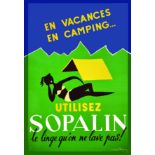 Sopalin - Utilisez le Linge qu'on ne Lave Pas ! Tôle Peinte / Painted Tin T.B.E. A - 49 x 34 cm