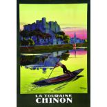 Chinon - La Touraine 1926 RICHARD JAMES C. Lucien Serre & Cie Paris 1 Affiche Non-Entoilée / Vintage