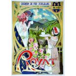 Royat vers 1900 TRINQUIER TRIANON L. Courmont Frères Paris Affiche entoilée/ Vintage Poster on