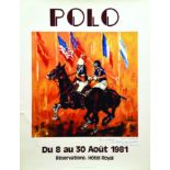 Polo Reservation Hôtel Royal - 1981 affiche signée Pierre Letellier 1981 Deauville ( Calvados )
