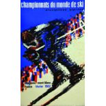 Chamoniw - Montblanc - Championnats du Monde de Ski 1962 CONSTANTIN Courbet Paris 1 Affiche Non-