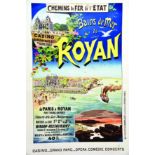 Royan Bains de Mer vers 1900 V. D. H. Chemins de Fer de l'Etat. De Paris à Royan par trains rapides.