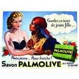 Palmolive - Peau Jeune Peau Fraîche vers 1950 SABO S.A. Courbet Paris 1 Affiche Non-Entoilée /