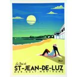 Saint Jean de Luz Eau Fraîche et Saine vers 2010 MARCEL 1 Affiche Non-Entoilée / Vintage Poster on