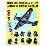 Britain European A llies attack on British Aircraf vers 1940 1 Affiche Non-Entoilée / Vintage Poster