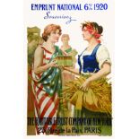 The Equitable Trust Compagny of New York vers 1920 SEIGNAC G. Joseph Charles Paris Affiche entoilée/