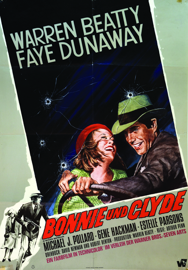 Bonnie & Clyde Fotopress GrafischeBetreibe Heilderberg 1 Affiche Non-Entoilée / Vintage Poster on