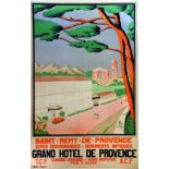 Saint Rémy de Provence - Grand Hôtel de Provence vers 1930 TONY Havas Avignon Affiche entoilée/