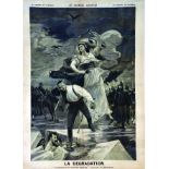 Dreyfuss - La Dégradation 1895 ROYER LIONEL Meaulle Affiche entoilée/ Vintage Poster on Linnen B.