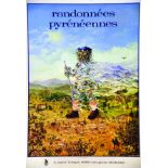 Randonnées Pyrénéennes vers 1980 RICAUD ALAIN Impression Conseil Imprim SA 1 Affiche Non-