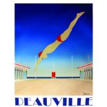 Deauville vers 1980 RAZZIA Affiche entoilée/ Vintage Poster on Linnen B.E. B + 153 x 118 cm Garantie