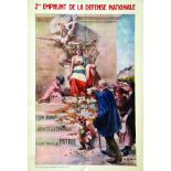 2 ème Emprunt de La Défense Nationale vers 1915 ROBAUDI A. Robaudy Cannes 1 Affiche Non-Entoilée /