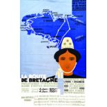 Bretagne de la Route COMMARMOND PIERRE Lucien Serre & Cie Paris 1 Affiche Non-Entoilée / Vintage