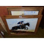 Two Oils on Board by Bob Smith of Race Horses; both signed.