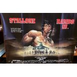 Rambo III Movie Poster, starring Sylvester Stallone and Richard Crenna, 1988.