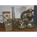 A Pair of 19th Century Brass Pots, and other items.