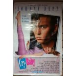 Cry Baby Movie Poster, starring Johnny Depp and Iggy Pop, 1990.