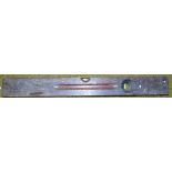 A Vintage Mahogany Spirit Level.