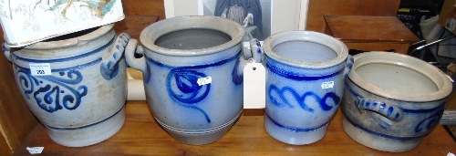 Four Stoneware Pots.